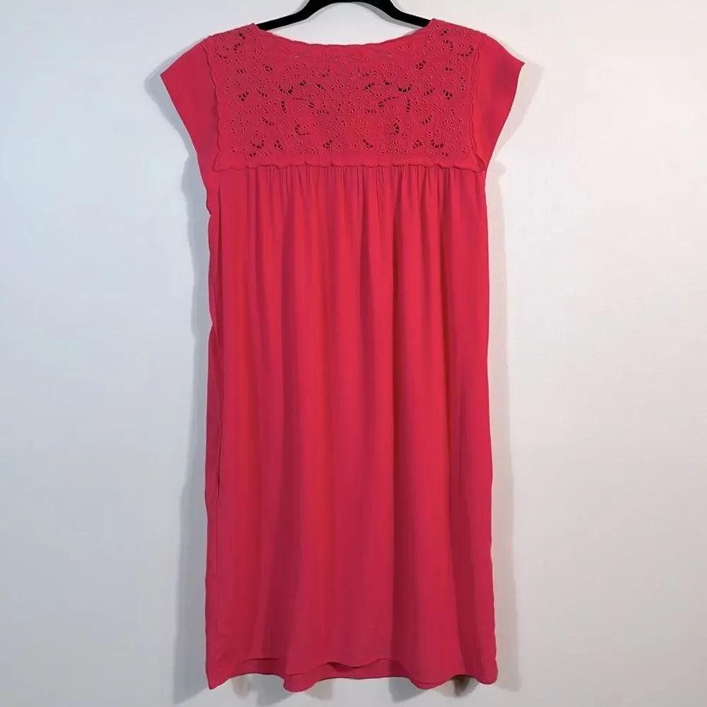 Carolina Belle Montreal Hot Pink Barbie Feminine Eyelet Women Mini Dress Size 4